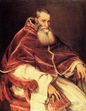 ティツィアーノ Painting - 教皇パウロ・ティツィアーノ・ティツィアーノ